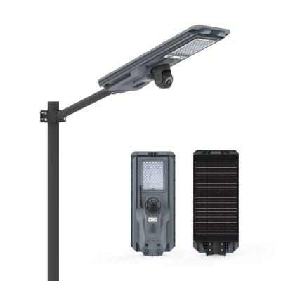 WIFI security all in one waterproof road integrated outdoor solar street lights with CCTV camera 4G